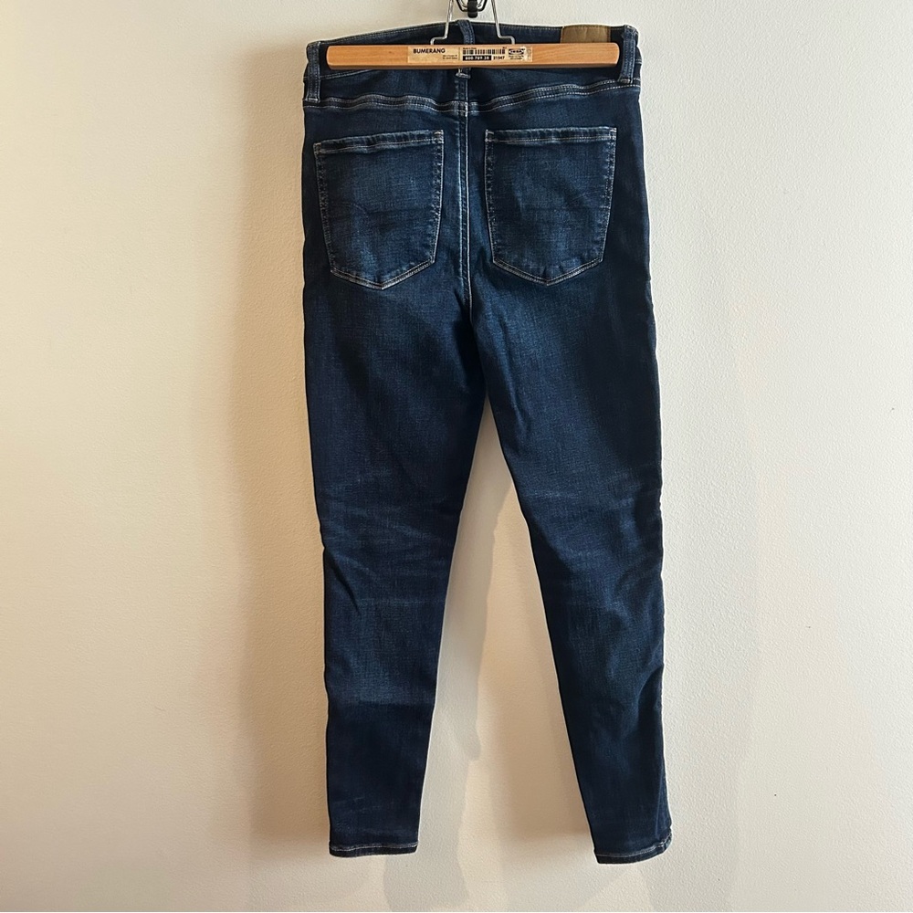 American Eagle Women's Deep Indigo Super High Rise Jegging size 4 short - Picture 3 of 6